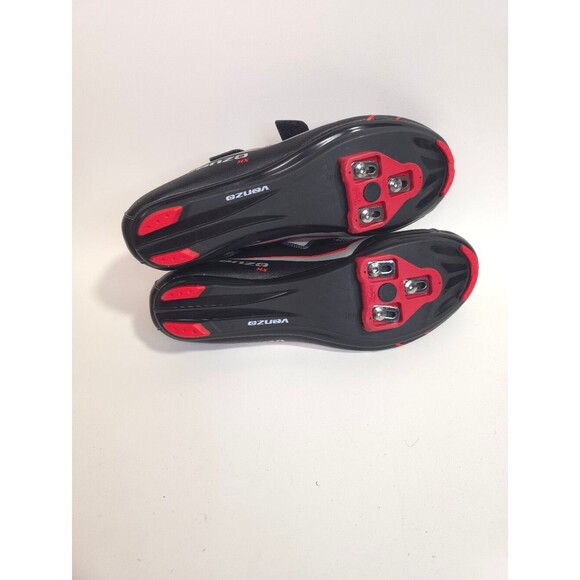 Venzo Road Cycling Shoes Mens Size 13 Black Red SPD Spin Bike Bicycle Shoes main image 4